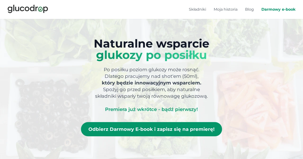 Realizacja strony www – Glucodrop, projekt Korweb Tarnowskie Góry